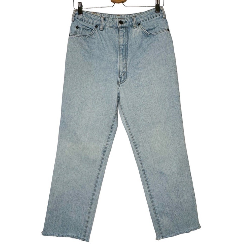 Big John Altered Women's High Rise Jeans Cropped Raw Hem Vintage Japan Made 32